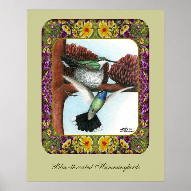 Hummingvögel und Blume #3 Poster (Vorne)
