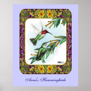 Hummingvögel und Blume #4 Poster