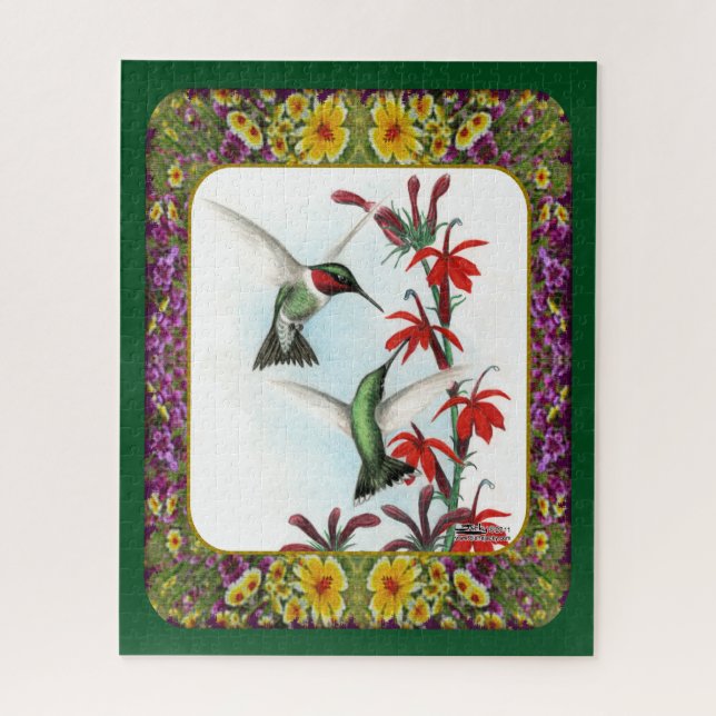 Hummingvögel und Blume #5 (Vertikal)