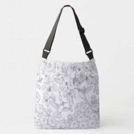 Hummingvögel und Blume Farbseiten für Erwachsene Tasche