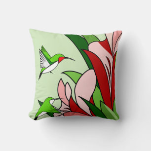 Hummingvogel und Blume Kissen