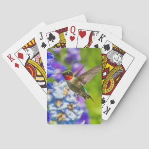 Hummingvogel und Delphinium Spielkarten