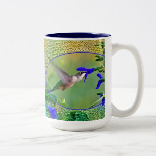 Hummingvogel und festes Glas Zweifarbige Tasse