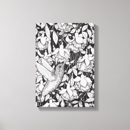 Hummingvogel und Fuchsie Leinwanddruck