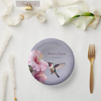 Hummingvogel und Hibiskus | Lila Hochzeit