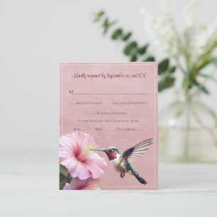 Hummingvogel und Hibiskus   RSVP Karte