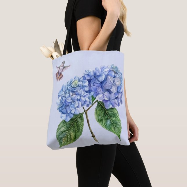 Hummingvogel und Hydrangea Tasche (Von Nahem)