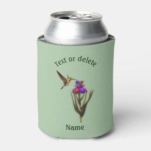 Hummingvogel und Iris-Blume Personalisiert Dosenkühler