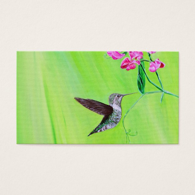 Hummingvogel und Platterbsen Malerei (Vorderseite)