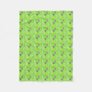Hummingvogel und Platterbsen Malerei Fleecedecke