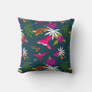 Hummingvögel und tropische Blume Kissen