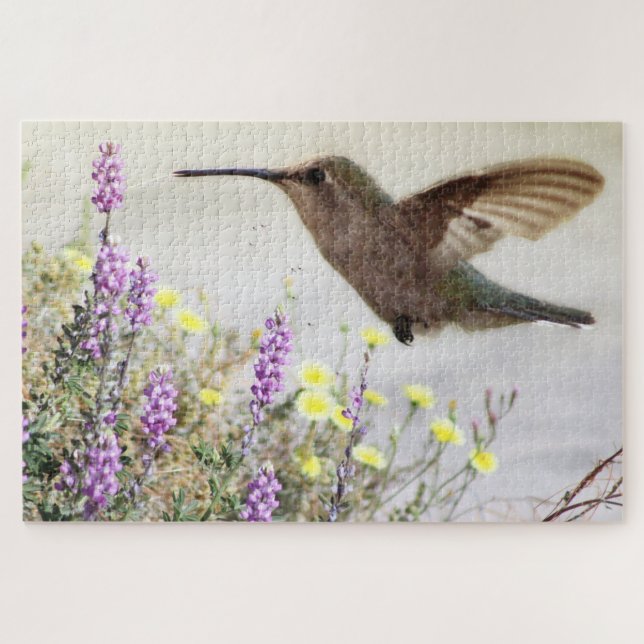Hummingvogel und Wildblumen Digitale Kunst (Horizontal)