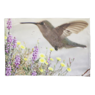 Hummingvogel und Wildblumen Kissenbezug