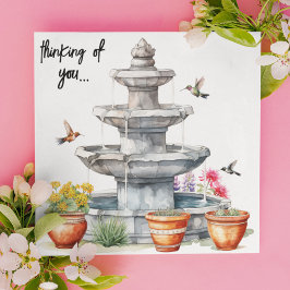 Hummingvögel | Wasserbrunnen | BLUME Feiertagskarte