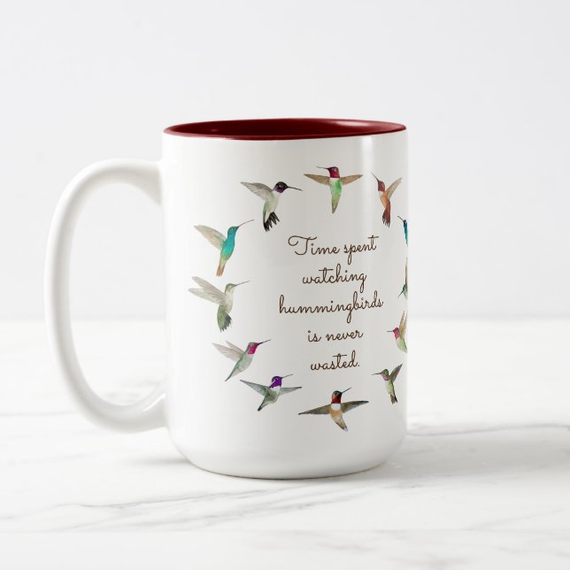 Hummingvogel Zweifarbige Tasse (Links)