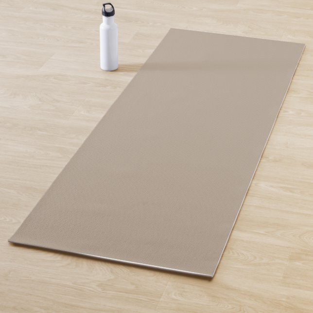 Hummus Beige, hellbraune neutrale Vollfarbe Yogamatte (Beispiel)
