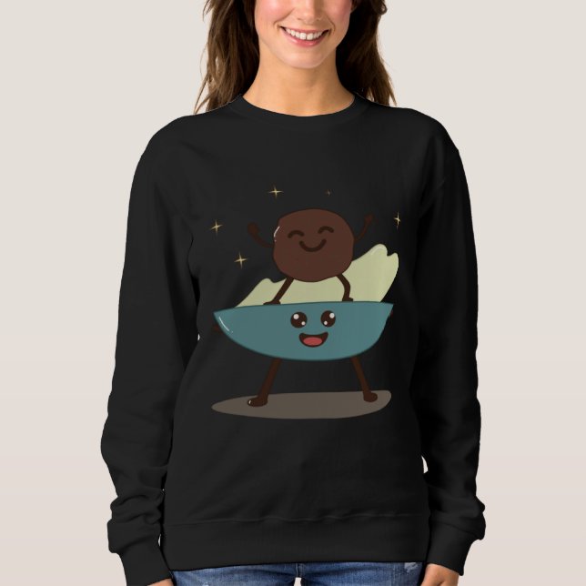 Hummus Bowl Dancing With Falafel Healthy Levant Sweatshirt (Vorderseite)