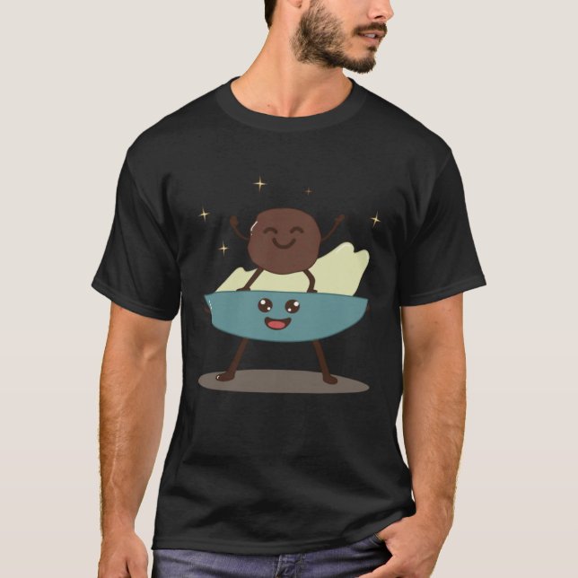 Hummus Bowl Dancing With Falafel Healthy Levant T-Shirt (Vorderseite)