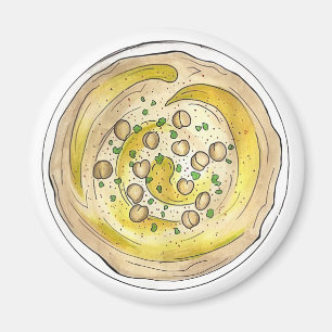 Hummus Houmous Mediterranean Middle Eastern Food Magnet