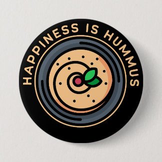 Hummus ist Glück Button
