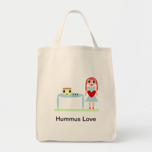 Hummus Liebe "I Liebe hummus" Tragetasche (Vorne)