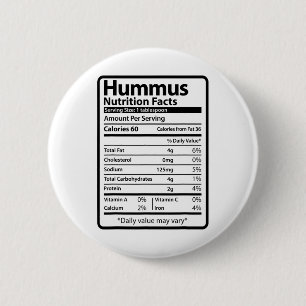 Hummus Lustige Lebensmittel Ernährungsfakten für T Button