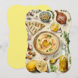 Hummus-Rezeptur: Arabisch Bio Lebensmittel Einladung
