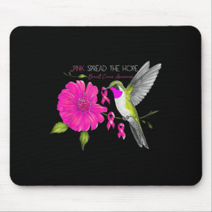 Hummvogel Pink verbreitet die Hoffnung auf Brustkr Mousepad