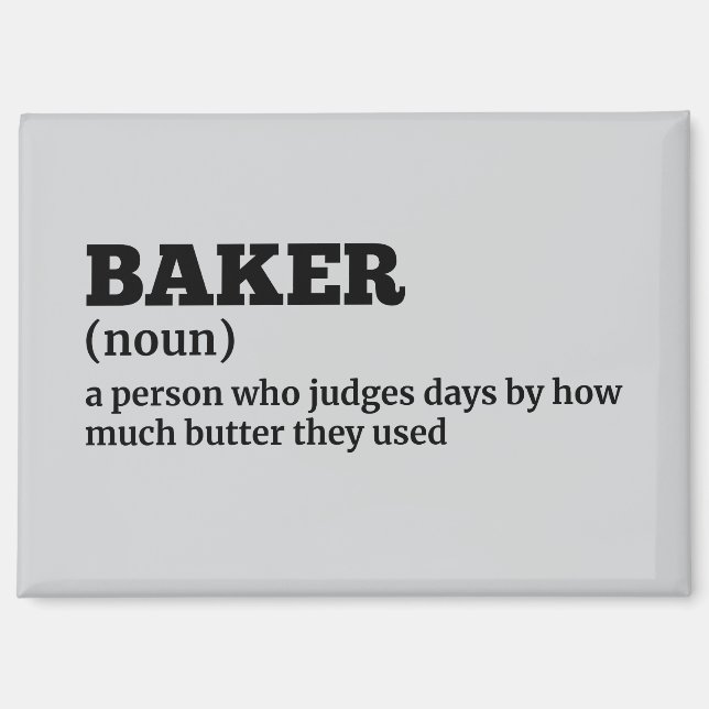 Humor Baker Definition Magnet (Vorderseite)