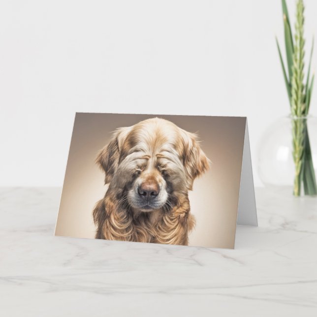 Humor Birthday Golden Retriever Karte (Vorderseite)