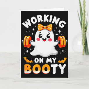 Humor Boo Arbeite an meinem Po Fitnessstudio Hallo Karte