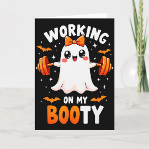 Humor Boo Arbeite an meinem Po Fitnessstudio Hallo Karte