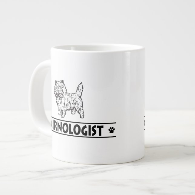 Humor Cairn Terrier Jumbo-Tasse (Vorderseite Links)