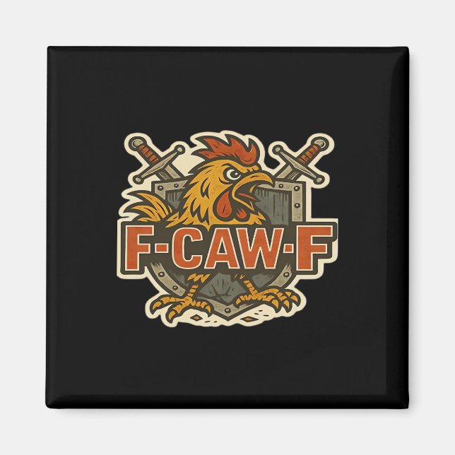 Humor Crow Funny Gothic F-Caw-F Magnet (Vorne)
