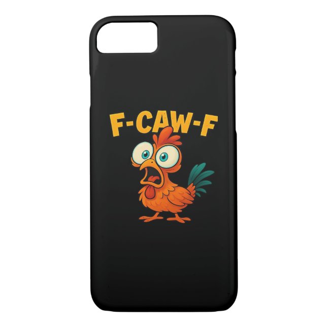 Humor Funny Crow F-Caw-F Gothic Case-Mate iPhone Hülle (Rückseite)