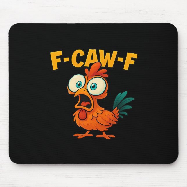 Humor Funny Crow F-Caw-F Gothic Mousepad (Vorne)