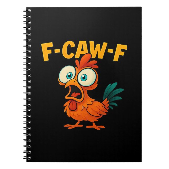 Humor Funny Crow F-Caw-F Gothic Notizblock (Vorderseite)