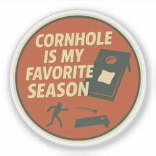 Humor für ambitionierte Cornhole-Spieler Aufkleber