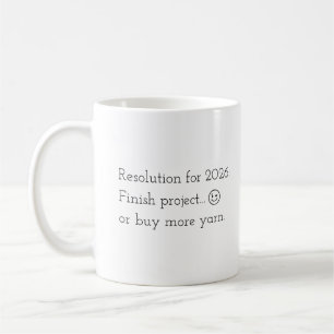 Humor Häkel-Auflösung für 2026 Tasse