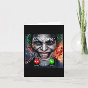 Humor Horror Ankommender Anruf von Bösewicht Jonkl Karte