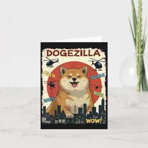 Humor Hundzilla Shiba Inu Hund Halloween Karte