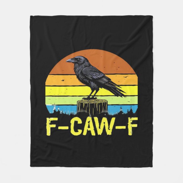 Humor Lustiger Krähe F-Caw-F Gothic Fleecedecke (Vorderseite)