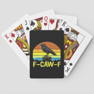 Humor Lustiger Rabe F-Caw-F Gothic Spielkarten