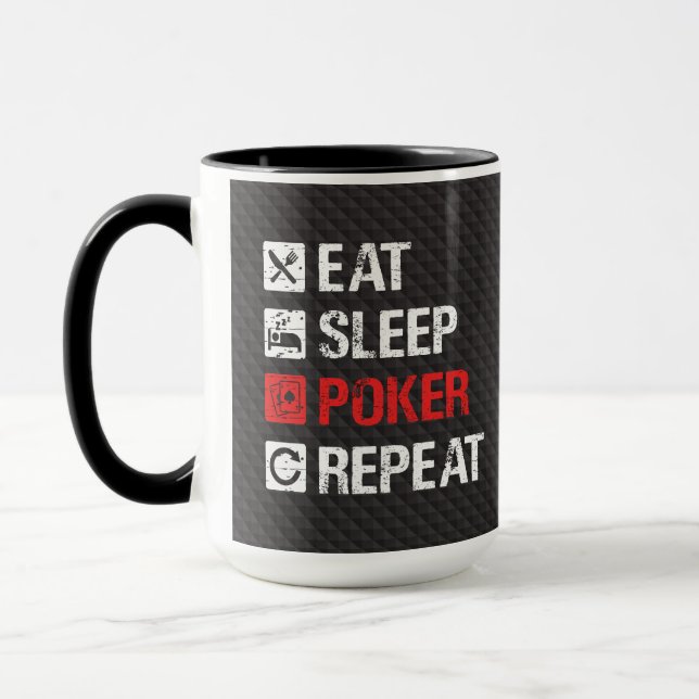 Humor poker - Eat sleep poker repeat Tasse (Links)