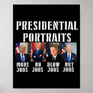 Humor Präsident Merkmale Trump Obama Biden Clint Poster