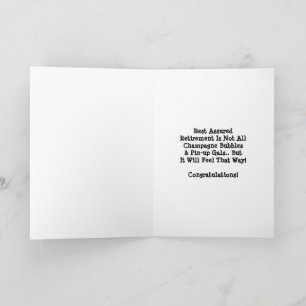 Humor Rentner Champagner Dame sprudelt Karte