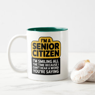 Humor-Tasse für das Alter Zweifarbige Tasse