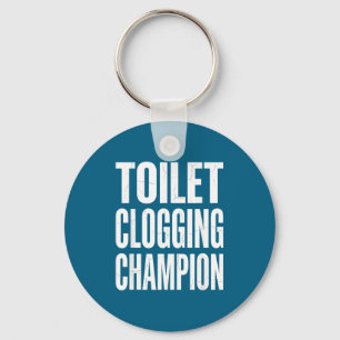 Humor Verstopfung Badezimmer Toilette Champion Wit Schlüsselanhänger