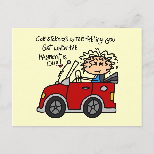 Humorale Autokrankheit Postkarte (Vorderseite)