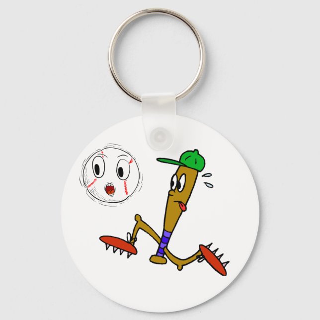 Humorale Baseball-T - Shirt und Geschenke Schlüsselanhänger (Vorderseite)